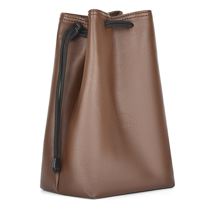 CWATCUN H60 Anti-scratch Camera Lens Bag PU Leather Drawstring Pouch, Size L CWATCUN H60 Anti-scratch Camera Lens Bag PU Leather Drawstring Pouch, Size L